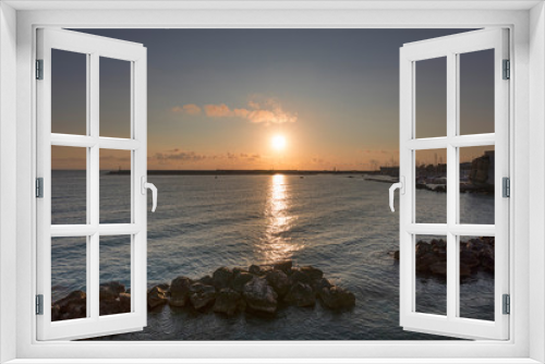 Fototapeta Naklejka Na Ścianę Okno 3D - Alba nel porto di Otranto - Salento