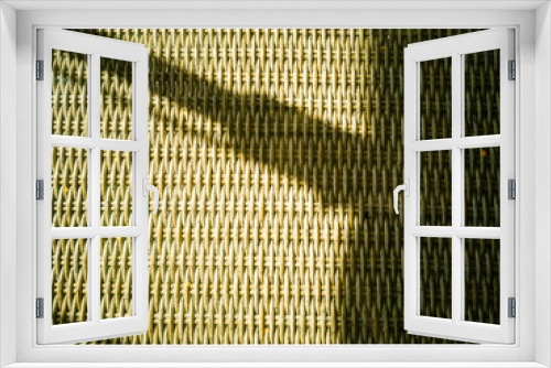 Fototapeta Naklejka Na Ścianę Okno 3D - Brown close up of a basket weave background