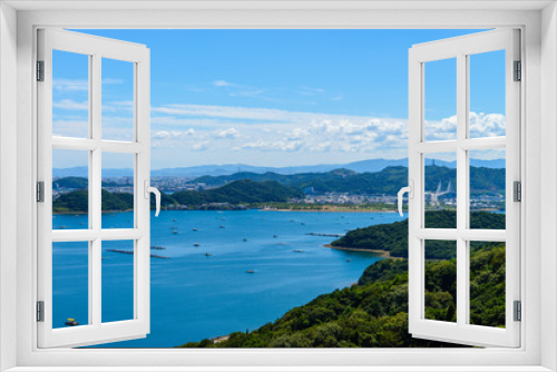 Fototapeta Naklejka Na Ścianę Okno 3D - 写真素材：四方見展望台、風景、海、鳴門、徳島