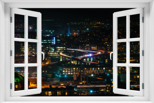 Fototapeta Naklejka Na Ścianę Okno 3D - View of San Francisco's highways at night