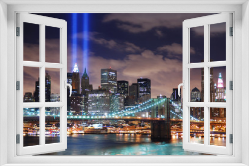 Fototapeta Naklejka Na Ścianę Okno 3D - New York City Manhattan