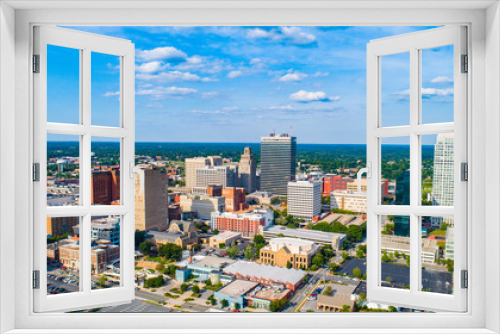 Fototapeta Naklejka Na Ścianę Okno 3D - Winston-Salem North Carolina NC Drone Skyline Aerial