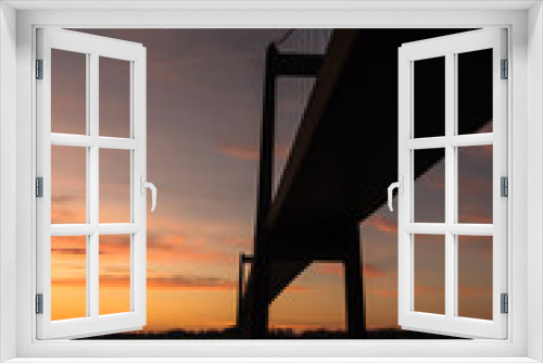 Fototapeta Naklejka Na Ścianę Okno 3D -  Denmark Bridge sunset  
