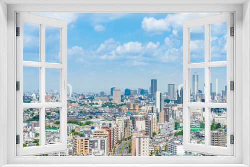 Fototapeta Naklejka Na Ścianę Okno 3D - 東京風景 Tokyo city skyline , Japan.