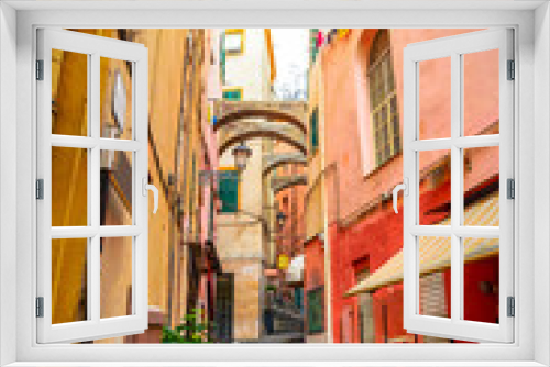 Fototapeta Naklejka Na Ścianę Okno 3D - Traditional cozy street in city San Remo, Italy