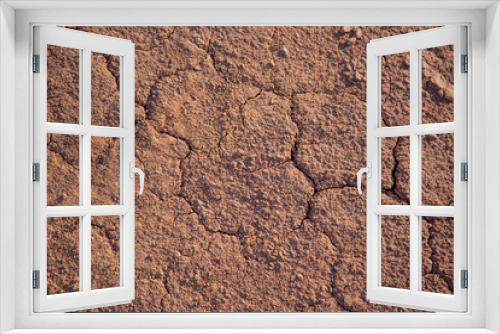 Fototapeta Naklejka Na Ścianę Okno 3D - Red soil texture background