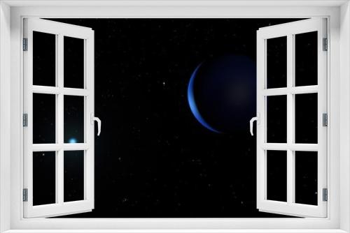 Fototapeta Naklejka Na Ścianę Okno 3D - Neptune planet. Space theme. 3D illustration.