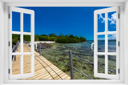 Fototapeta Naklejka Na Ścianę Okno 3D - Tropical resort life in Vanuatu, near Port File, Efate Island