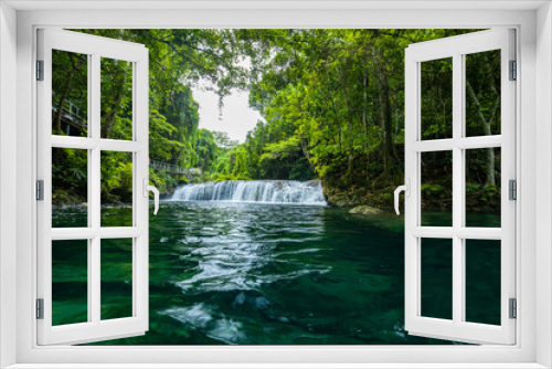 Fototapeta Naklejka Na Ścianę Okno 3D - Rarru Rentapao Cascades, Waterfall and the River, Teouma village, Efate Island, Vanuatu