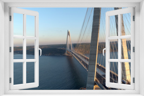 Fototapeta Naklejka Na Ścianę Okno 3D - Yavuz Sultan Selim Bridge at Sunset