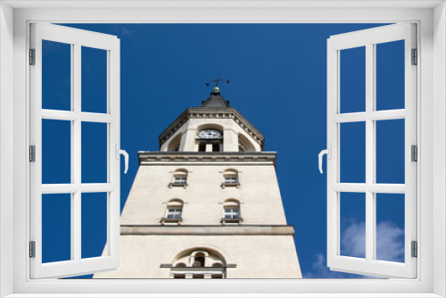 bell tower of church in poland