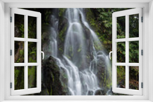 Fototapeta Naklejka Na Ścianę Okno 3D - Waterfall in Ribeira dos Caldeirões, Azores, Portugal