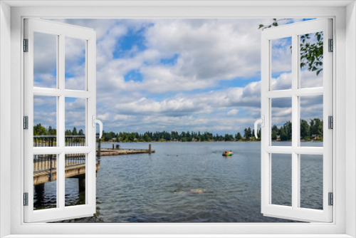 Fototapeta Naklejka Na Ścianę Okno 3D - Angle Lake Park in SeaTac, Washington USA