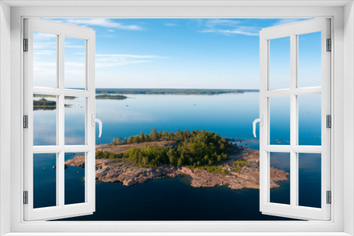 Fototapeta Naklejka Na Ścianę Okno 3D - Beautiful view of the islands of the Gulf of Finland from a bird's eye view