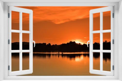 Fototapeta Naklejka Na Ścianę Okno 3D - Sonnenuntergang am Staffelsee