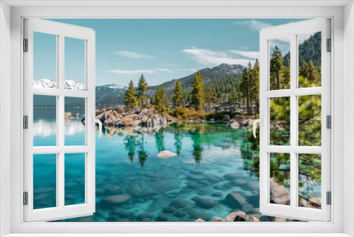 Fototapeta Naklejka Na Ścianę Okno 3D - Lake Tahoe Cove Aqua Blue