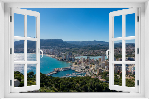 Fototapeta Naklejka Na Ścianę Okno 3D - Beaches and mountains of Calpe. View from the natural park of Penyal d'Ifac, Spain