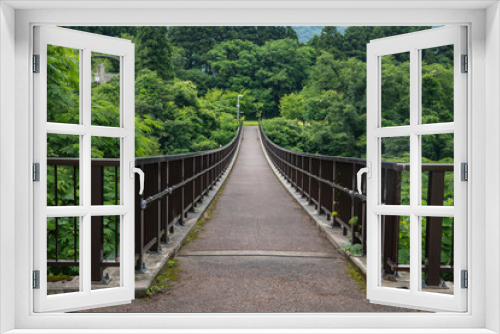 Fototapeta Naklejka Na Ścianę Okno 3D - 吊り橋