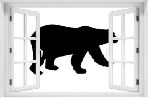 Fototapeta Naklejka Na Ścianę Okno 3D - Bear silhouette icon. Vector Illustration