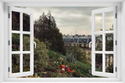 Fototapeta Naklejka Na Ścianę Okno 3D - Cloudy day in Paris, view from Sacre-Coeur