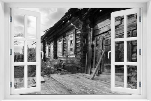 Fototapeta Naklejka Na Ścianę Okno 3D - old village house