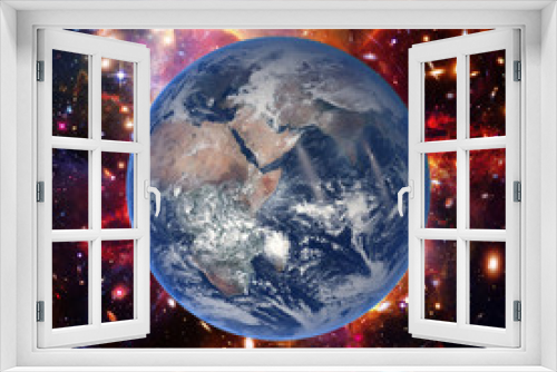 Fototapeta Naklejka Na Ścianę Okno 3D - Earth from space with a dramatic view. The elements of this image furnished by NASA.