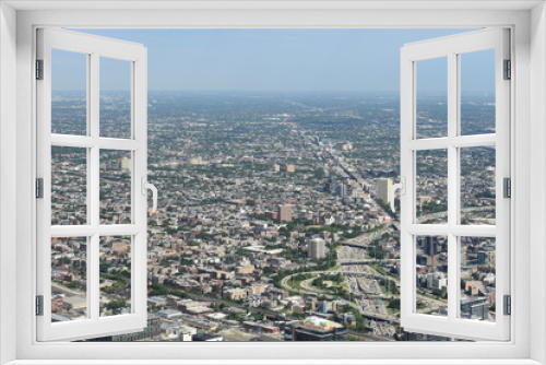 Fototapeta Naklejka Na Ścianę Okno 3D - Chicago panorama view from sky