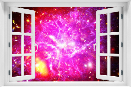 Fototapeta Naklejka Na Ścianę Okno 3D - Nebula and galaxies in space. The elements of this image furnished by NASA.