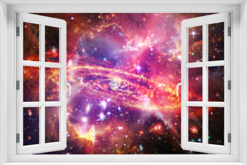 Fototapeta Naklejka Na Ścianę Okno 3D - Galaxy and stars. The elements of this image furnished by NASA.