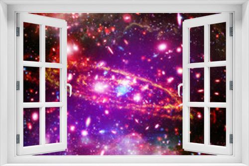 Fototapeta Naklejka Na Ścianę Okno 3D - Nebula and galaxies in space. The elements of this image furnished by NASA.
