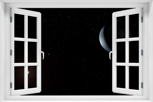 Fototapeta Naklejka Na Ścianę Okno 3D - Unknown planet in outer space. 3D illustration.