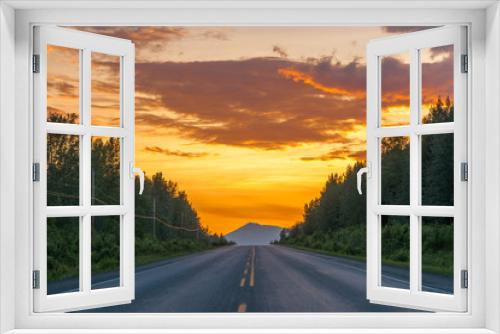 Fototapeta Naklejka Na Ścianę Okno 3D - Highway West - Sunset Sky