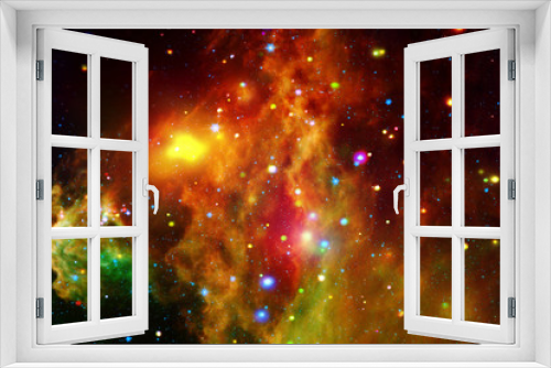Fototapeta Naklejka Na Ścianę Okno 3D - Star cluster and galaxy. The elements of this image furnished by NASA.