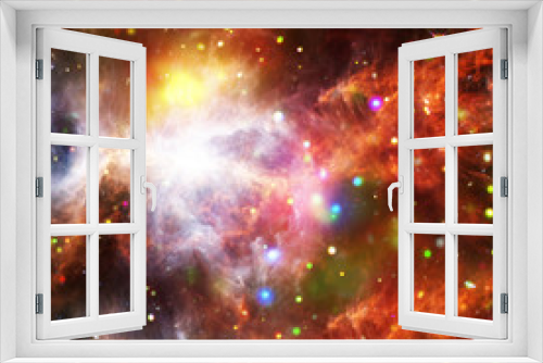Fototapeta Naklejka Na Ścianę Okno 3D - Colorful starry outer space background. The elements of this image furnished by NASA.