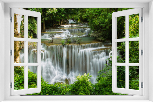Fototapeta Naklejka Na Ścianę Okno 3D - Huai Mae Khamin Waterfall at Kanchanaburi Province in Thailand