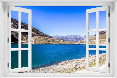 Fototapeta Naklejka Na Ścianę Okno 3D - Beautiful view of mountainous lake Saiful Muluk in Naran Valley, Mansehra District, Khyber-Pakhtunkhwa, Northern Areas of Pakistan