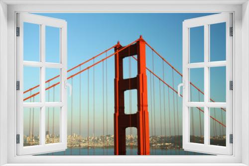 Fototapeta Naklejka Na Ścianę Okno 3D - Golden Gate Bridge and the City
