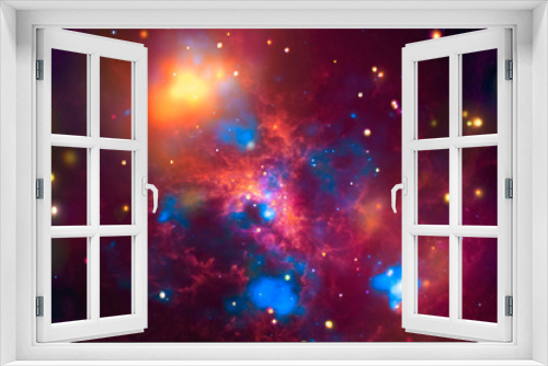 Fototapeta Naklejka Na Ścianę Okno 3D - Star field in space a nebulae and a gas congestion. The elements of this image furnished by NASA.