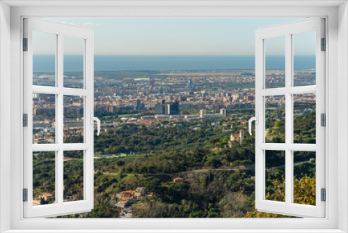 Fototapeta Naklejka Na Ścianę Okno 3D - Panoramic view of Barcelona from Tibidabo, Spain