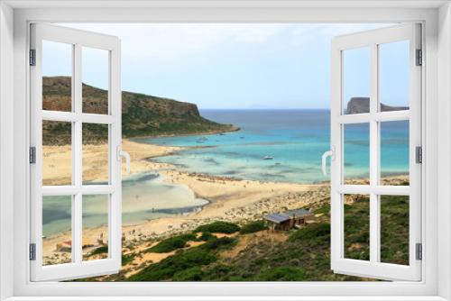 Fototapeta Naklejka Na Ścianę Okno 3D - Balos lagoon on Crete island, Greece