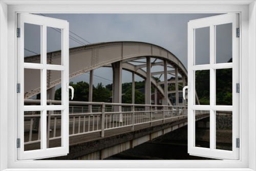 Fototapeta Naklejka Na Ścianę Okno 3D - 古都の小さな鉄橋