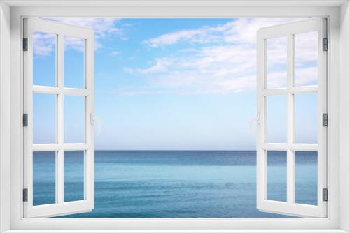 Fototapeta Naklejka Na Ścianę Okno 3D - Beautiful view of sea and blue sky on sunny day