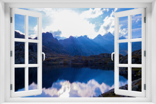 Fototapeta Naklejka Na Ścianę Okno 3D - Lago Nero (English: Black Lake) in Cornisello, Brenta Dolomites, Trentino-Alto Adige, north Italy