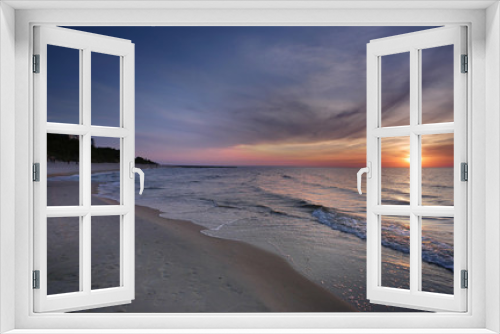 Fototapeta Naklejka Na Ścianę Okno 3D - Morze zachód słońca - Dziwnówek Dziwnowo Klif
