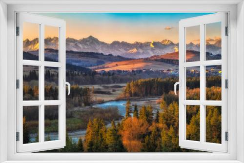 Fototapeta Naklejka Na Ścianę Okno 3D - Dolina Białki z Tatrami w tle