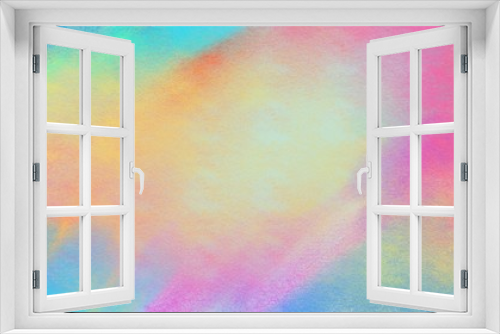 Fototapeta Naklejka Na Ścianę Okno 3D - Watercolor paint like gradient background pastel ombre style. Iridescent template for brochure, banner, wallpaper, mobile screen. Neon hologram theme 