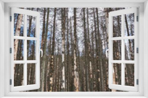 Fototapeta Naklejka Na Ścianę Okno 3D - uschnięta drzewa