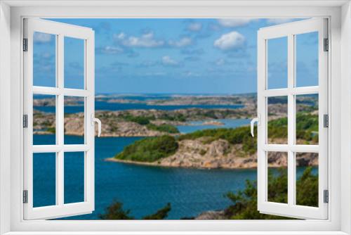 Fototapeta Naklejka Na Ścianę Okno 3D - Panoramabild der Landschaft bei Fjällbacka in Schweden