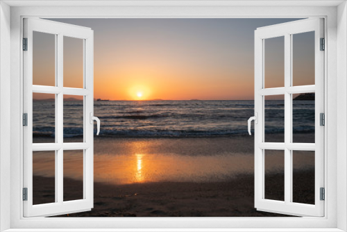 Fototapeta Naklejka Na Ścianę Okno 3D - Sonnenuntergang auf griechischer Insel NAXOS