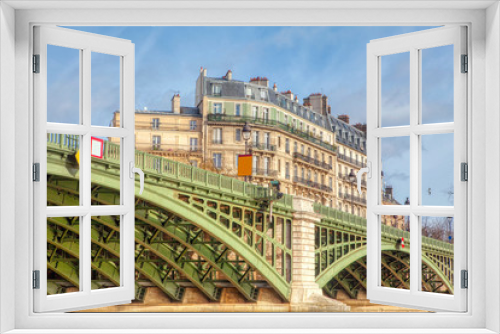Fototapeta Naklejka Na Ścianę Okno 3D - Pont de Sully and parisian architecture 